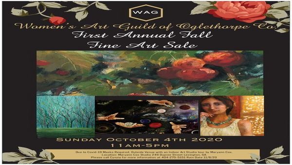 First Annual Fall Fine Art Sale Sunday October 4,2020 11-5 Lexington, GA