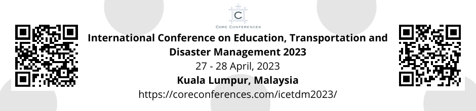 International Conference on Education, Transportation and Disaster Management 2023