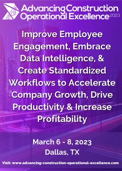 Advancing Construction Operational Excellence 2023 | March 6-8 | Dallas, TX
