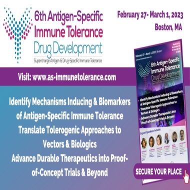 6th Antigen-Specific Immune Tolerance Summit | Boston, MA | February 27 - March 01, 2023