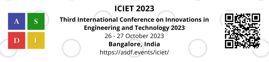 Third International Conference on Innovations in Engineering and Technology 2023