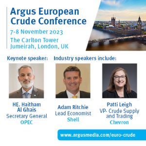 Argus European Crude Conference | 7-8 November 2023 | The Carlton Tower Jumeirah, London, UK
