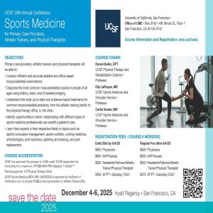 20th Annual UCSF Sports Medicine Conference