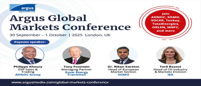 Argus Global Markets Conference | 30 September - 1 October 2025 | London, UK