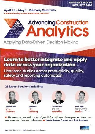 Advancing Construction Analytics 2019