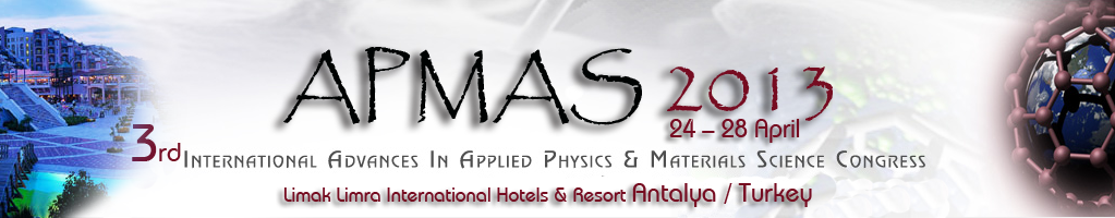 3rd Int. Advances in Applied Physics and Materials Science Congress