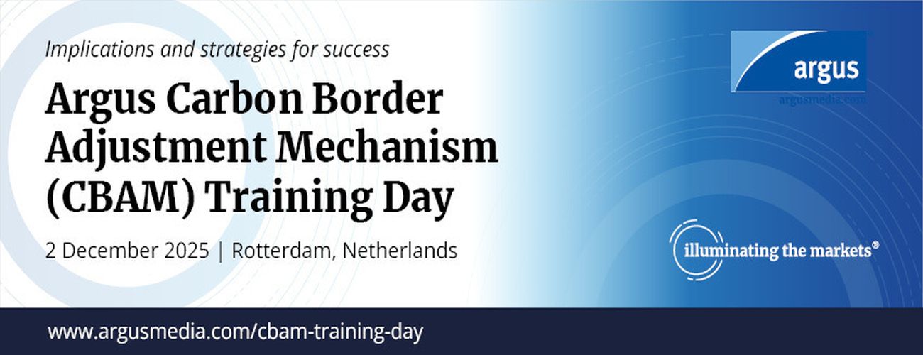 Argus Carbon Border Adjustment Mechanism (CBAM) Training Day | 2 December, Rotterdam, Netherlands