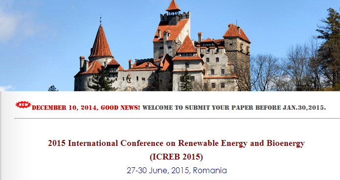 Int. Conf. on Renewable Energy and Bioenergy