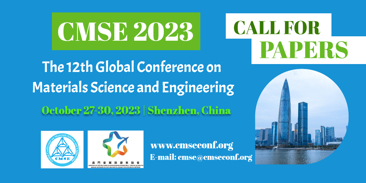 12th Global Conference on Materials Science and Engineering 