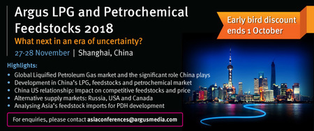 Argus LPG and Petrochemical Feedstocks in Shanghai - November 2018