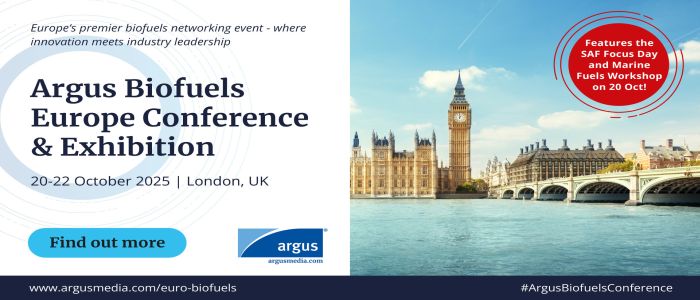 Argus Biofuels Europe Conference and Exhibition, October 2025, London, UK