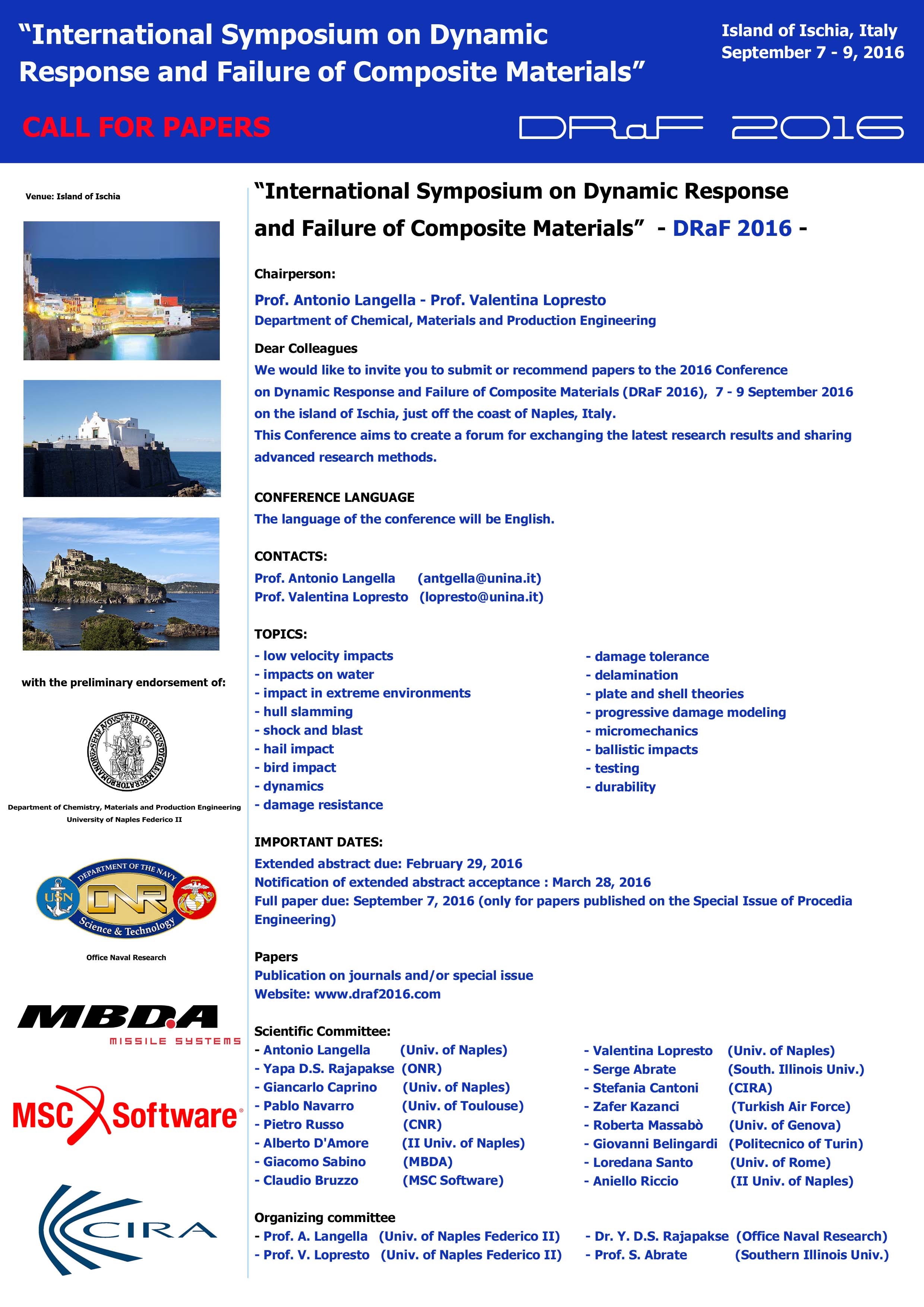 Symposium on Dynamic Response and Failure of Composite Materials