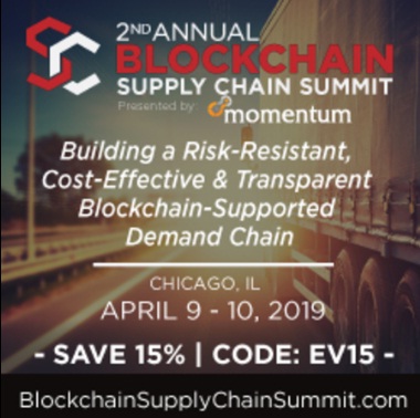 Blockchain Supply Chain Summit, Chicago, IL, April 9-10, 2019