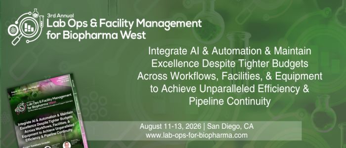 3rd Lab Ops and Facility Management for Biopharma West Summit