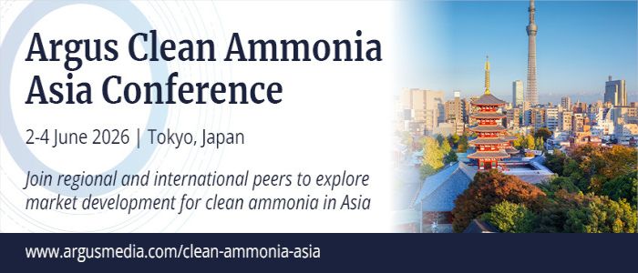 Argus Clean Ammonia Asia Conference | 2-4 June 2026, Tokyo, Japan