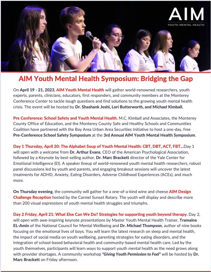 AIM Youth Mental Health Symposium