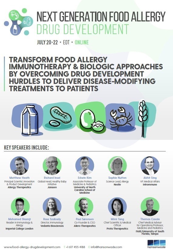 Next Generation Food Allergy Drug Development