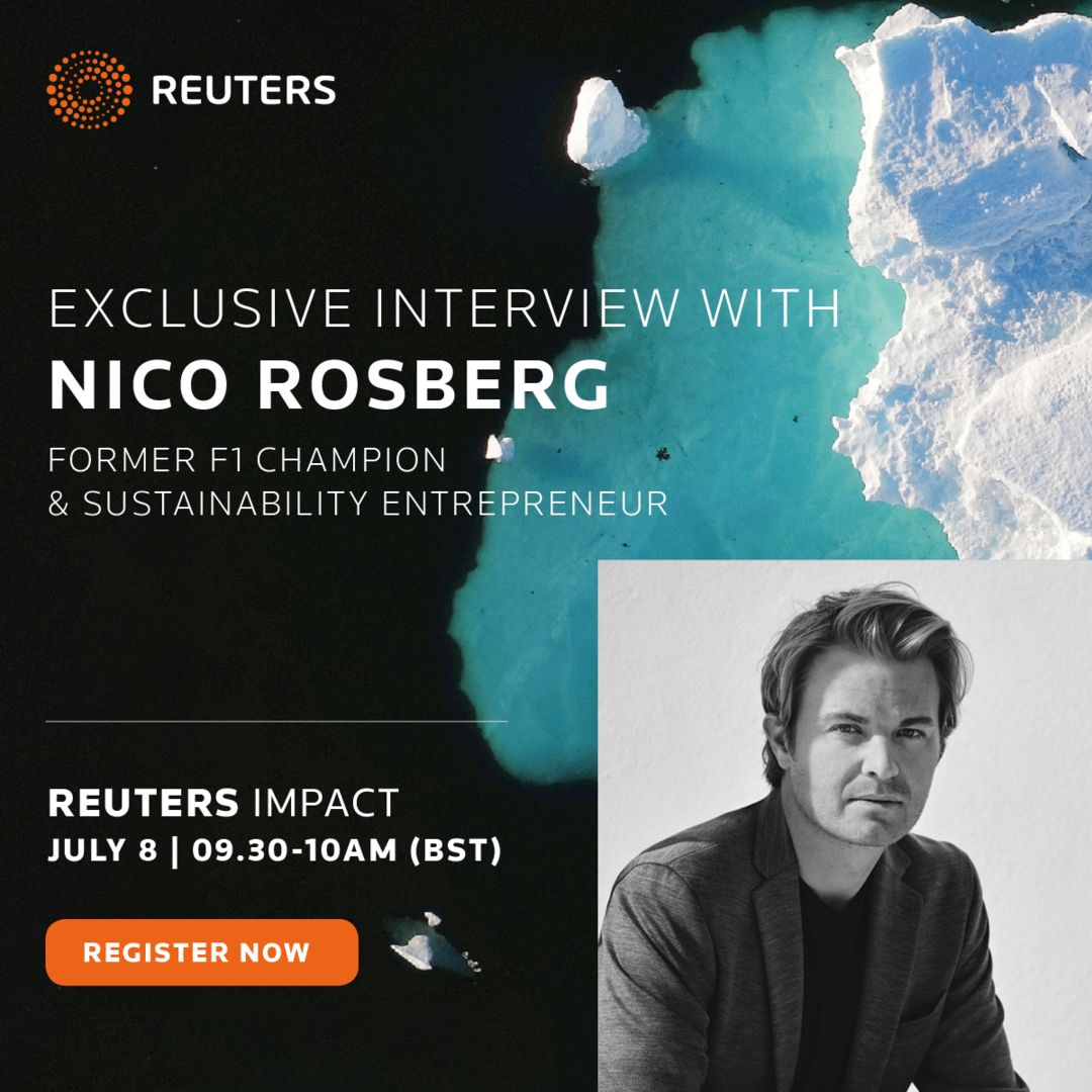 Exclusive Reuters interview with former F1 Champion Nico Rosberg, 09:30-10am BST, Thursday 8th July