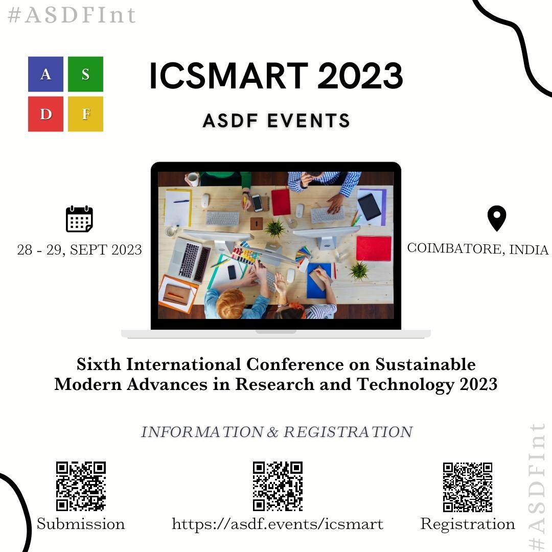 Sixth International Conference on Sustainable Modern Advances in Research and Technology 2023  
