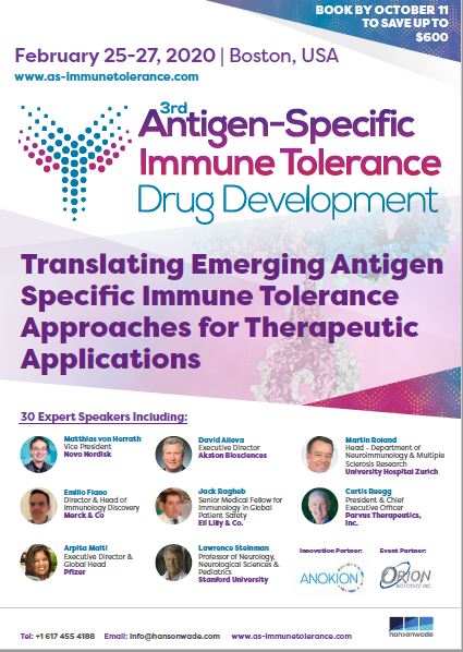 3rd Antigen Specific Immune Tolerance Summit 