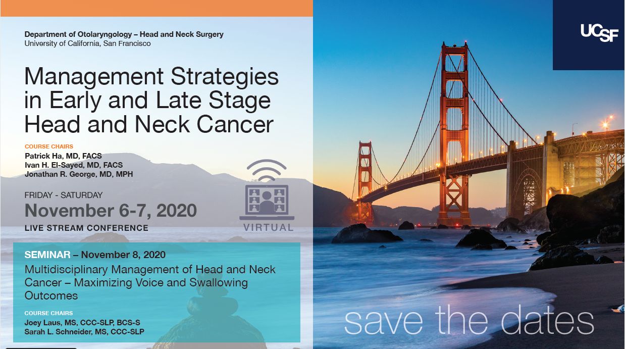 Management Strategies in Early and Late Stage Head and Neck Cancer *Live Streamed Conference*