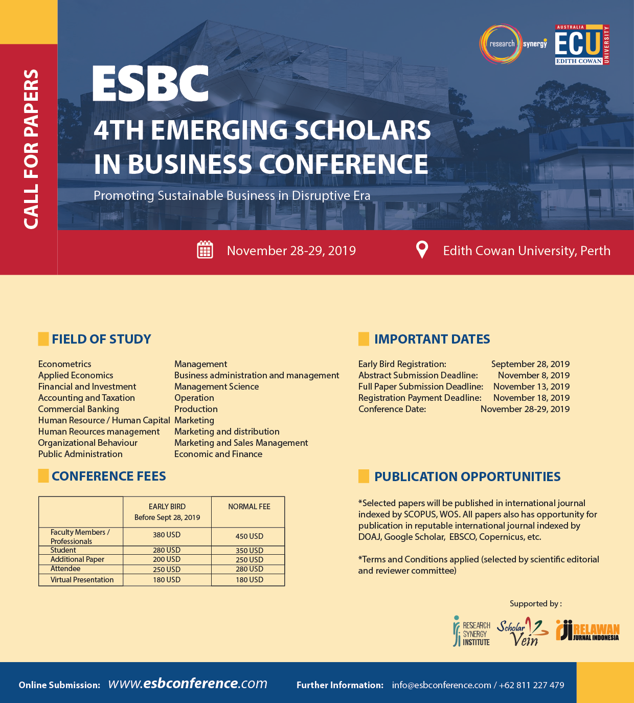 4th Emerging Scholars in Business Conference (ESBC)
