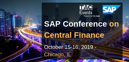SAP Conference on Central Finance, October 2019, Chicago, IL