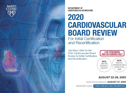2020 Cardiovascular Board Review for Initial Certification and Recertification - LIVE STREAMING