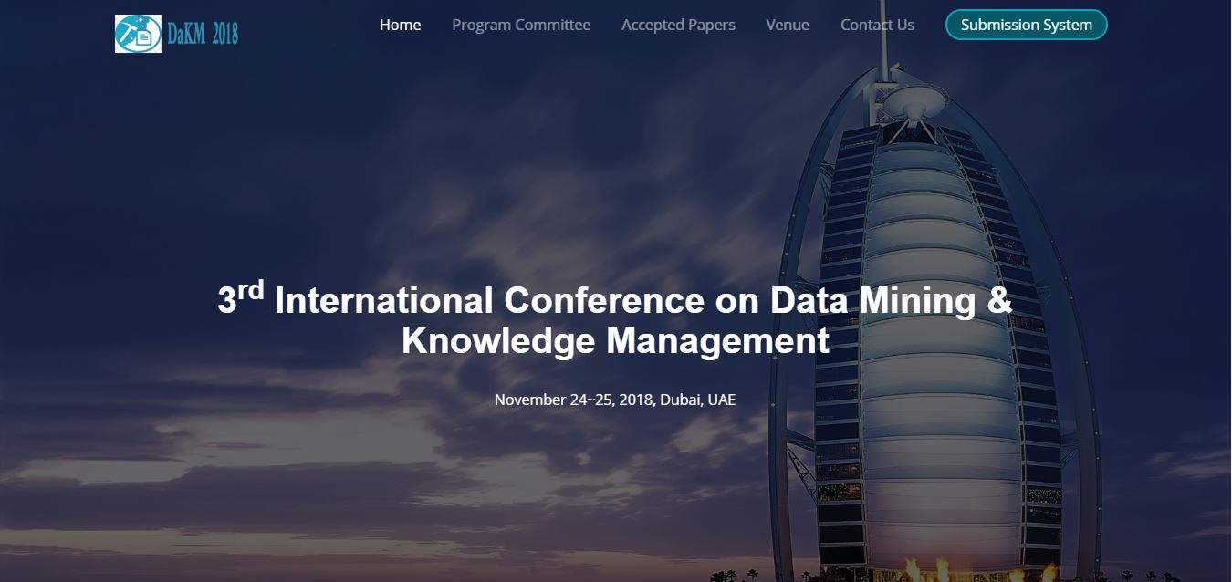 3rd Int. Conf. on Data Mining & Knowledge Management 